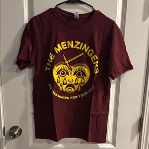 The Menzingers Maroon Concert Tee with Gold Graphic